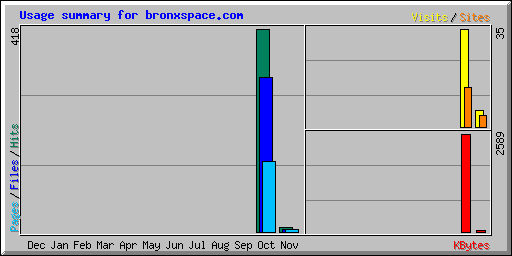 Usage summary for bronxspace.com